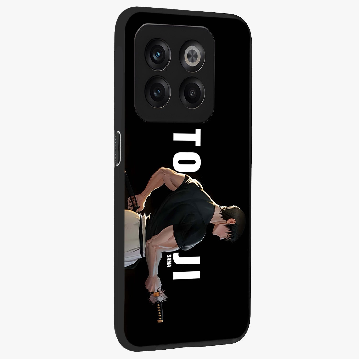 Midnight Blade Resolve Glass Case for 1+10T side perspective highlighting bold textures and sleek premium build