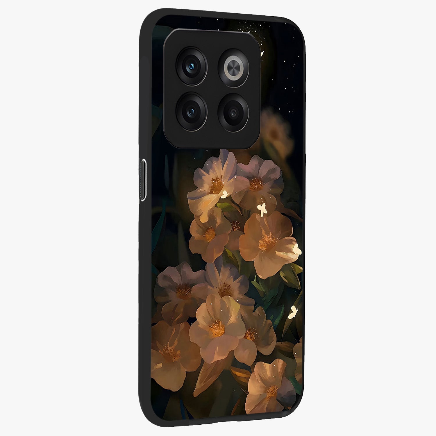 Midnight Bloom Trail Glass Case for 1+10T side perspective highlighting graceful detailing and smooth build