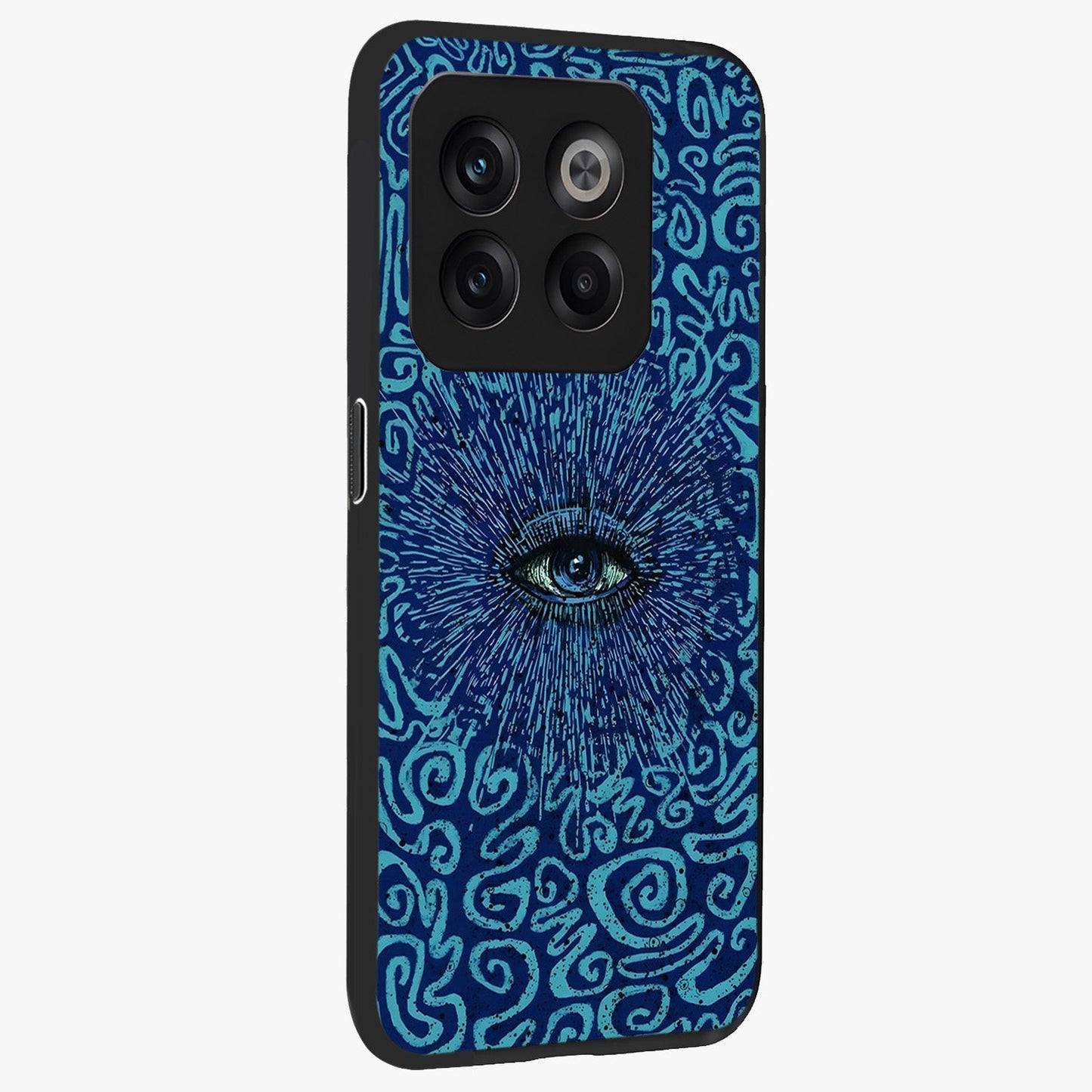 Mystic Inner Eye Glass Case for 1+10T side perspective highlighting bold detailing and smooth edges
