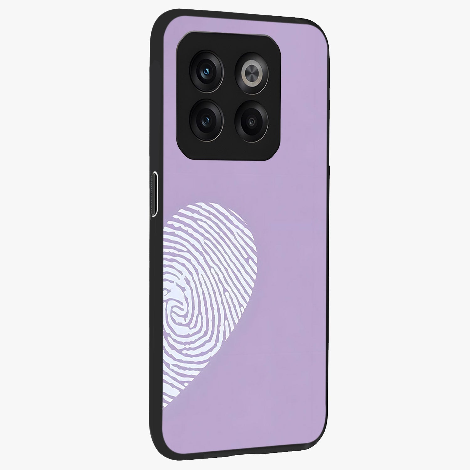 Our Hearts Match Glass Case for 1+10T side perspective highlighting delicate heart detailing and premium edges