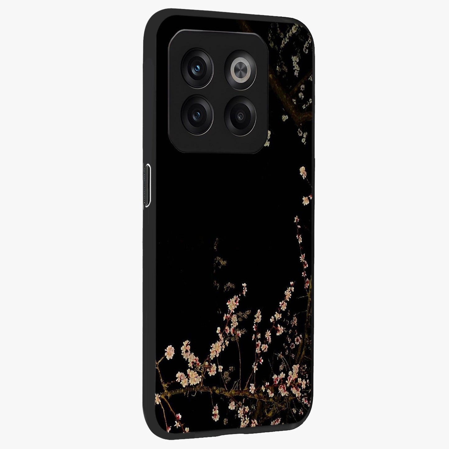Petal Moon Light With Custom Name Glass Case for 1+10T side perspective highlighting custom typography and smooth premium build