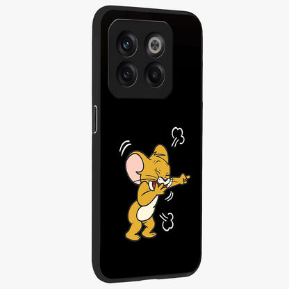 Playful Jerry Vibes Glass Case for 1+10T side perspective highlighting fun illustration textures and smooth build