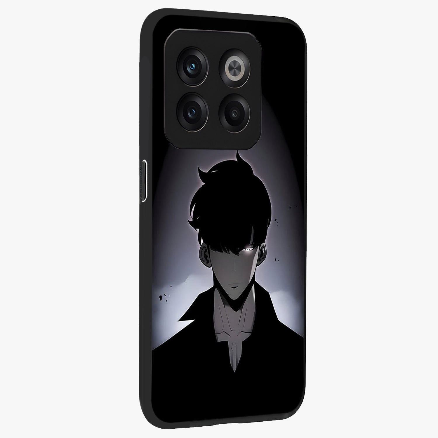 Silent Shadow Awakening Glass Case for 1+10T side perspective highlighting sharp textures and sleek premium build