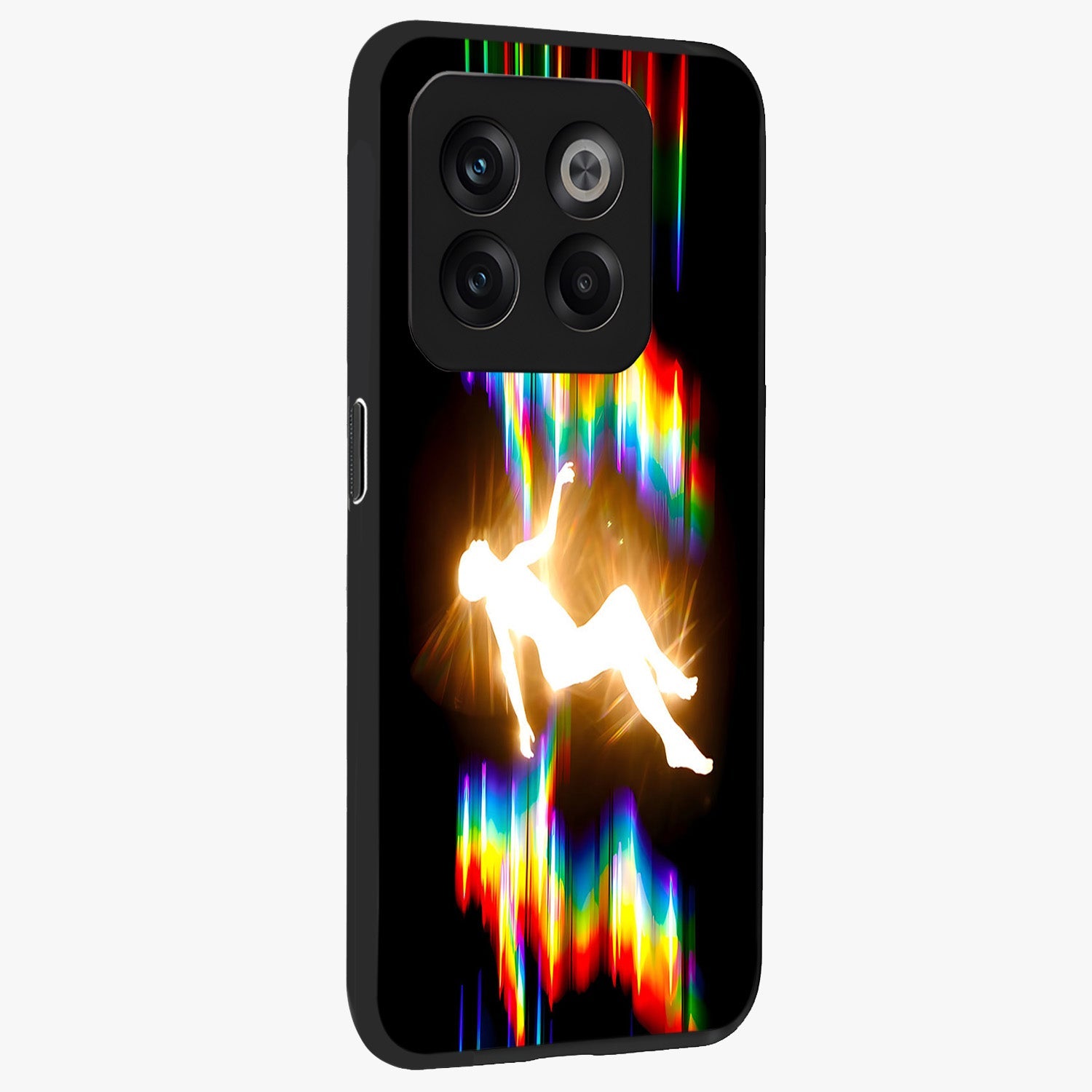 Soul in Spectrum Glass Case for 1+10T side perspective highlighting bold textures and smooth premium build