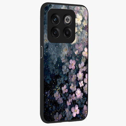 Starlit Blossom Dreams Glass Case for 1+10T side perspective highlighting delicate bloom textures and smooth build
