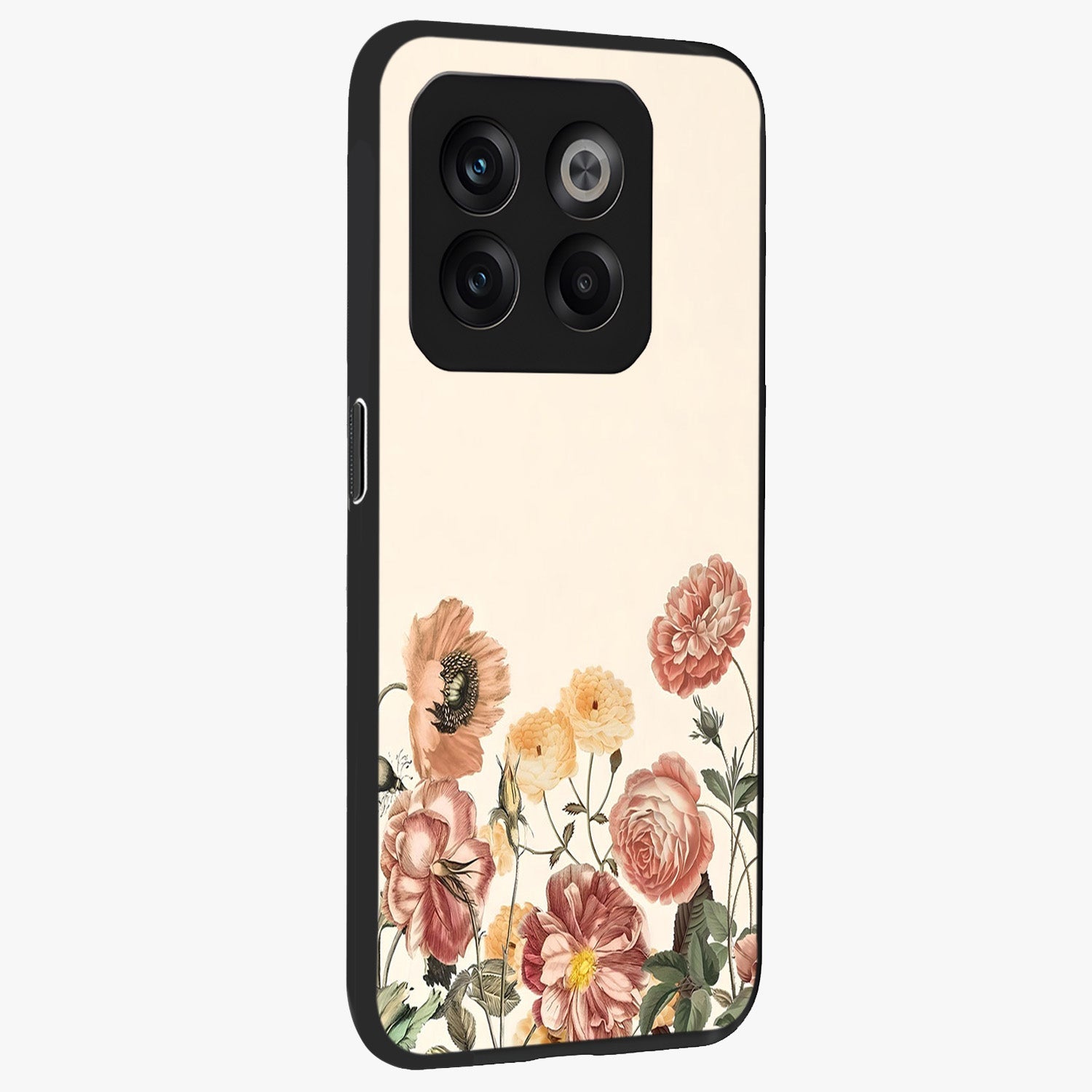 Timeless Garden Romance Glass Case for 1+10T side perspective highlighting delicate bloom textures and smooth build