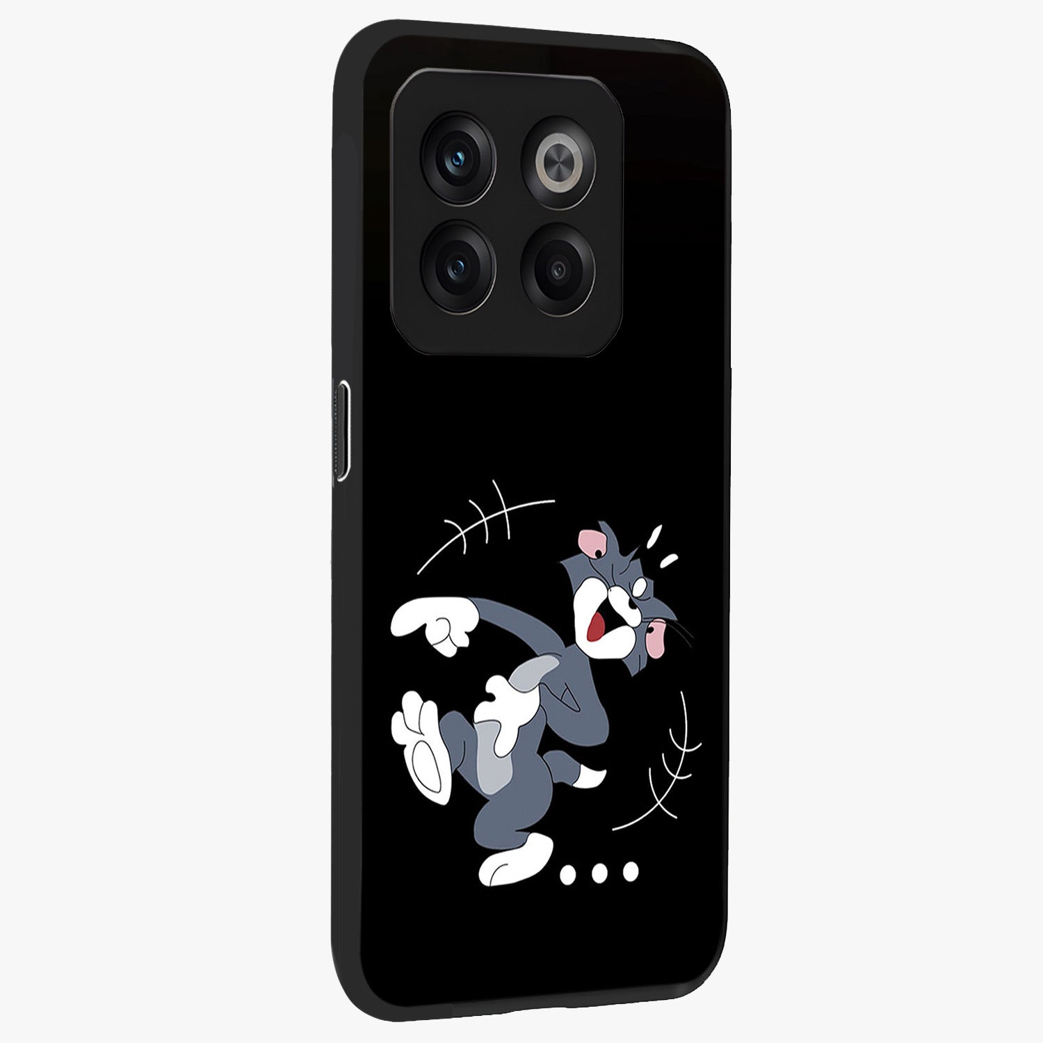 Tom in Trouble Glass Case for 1+10T side perspective highlighting expressive illustration textures and smooth build