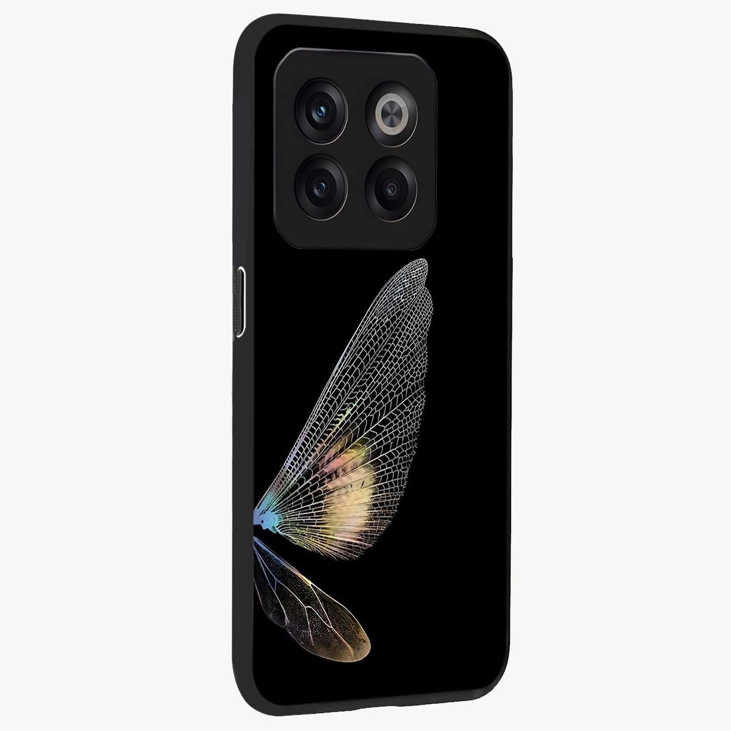 Whispers of Wings Glass Case for 1+10T side perspective highlighting light airy textures and premium edges