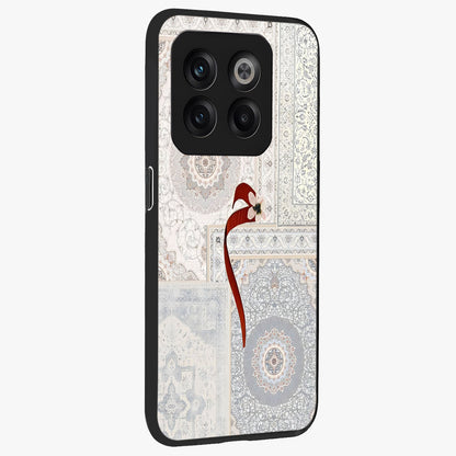 White Aesthetic Bow Glass Case for 1+10T side perspective highlighting subtle textures and smooth premium build
