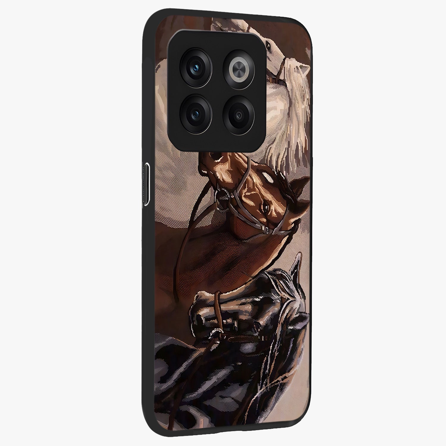 Wild Trio Gallop Glass Case for 1+10T side perspective highlighting strong motion textures and premium edges
