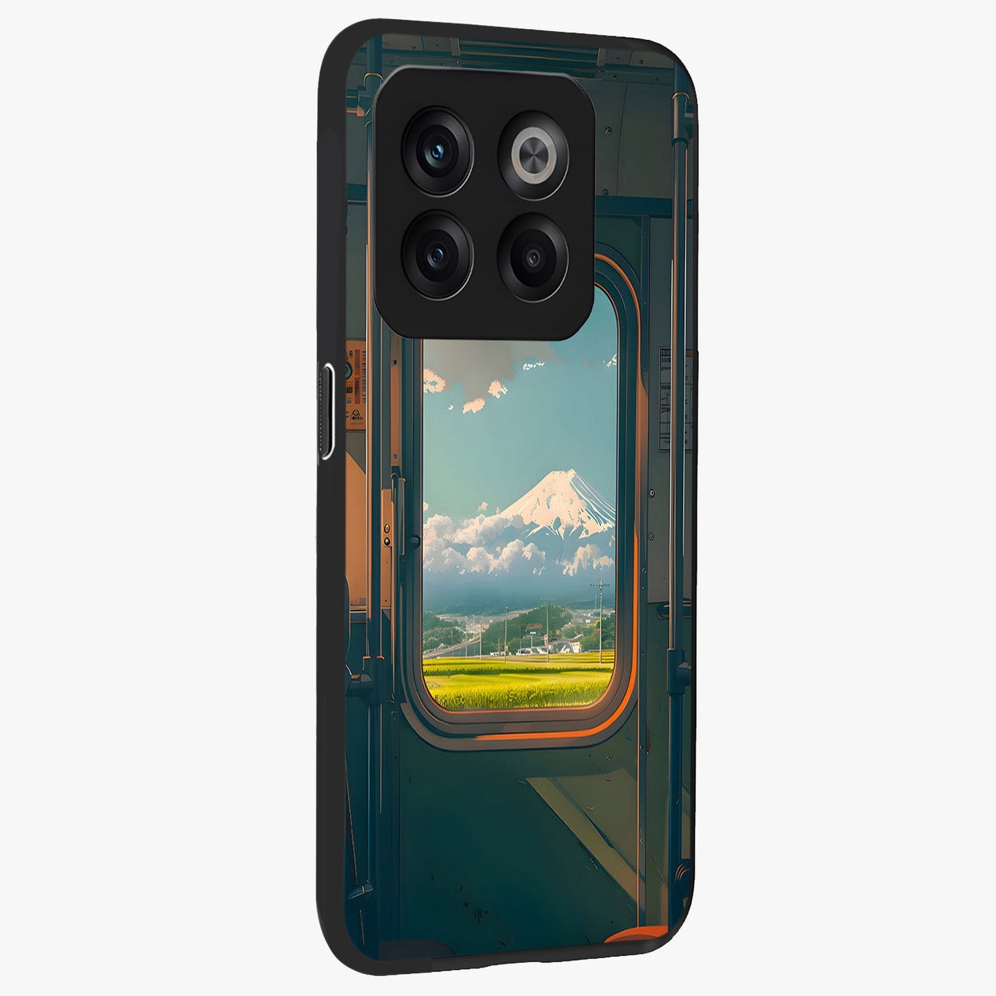 Window to Fuji Glass Case for 1+10T side perspective highlighting detailed horizon textures and smooth premium build