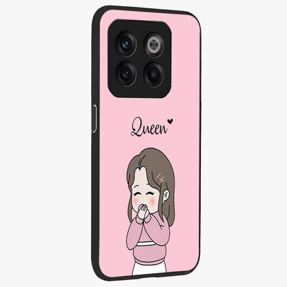 Blushing Love Moment Custom Name Glass Case for OnePlus 10T |1+10T