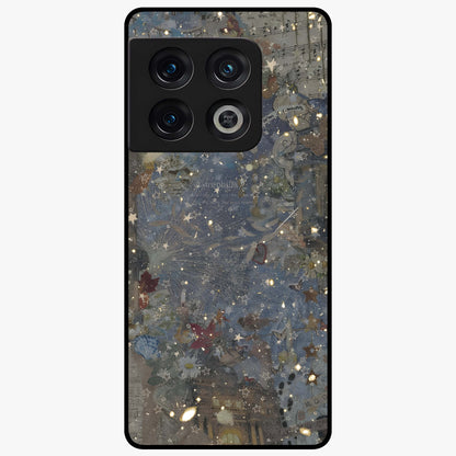 Aesthetic Astrolophia Glass Case showing flat back view with dreamy aesthetic design and glossy glass finish.