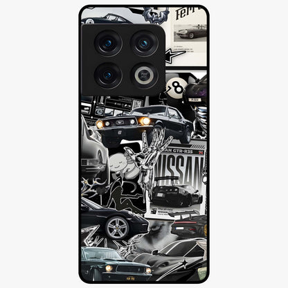 Aesthetic Dark Love Glass Case showing flat back view with dark romantic artwork and glossy glass finish.