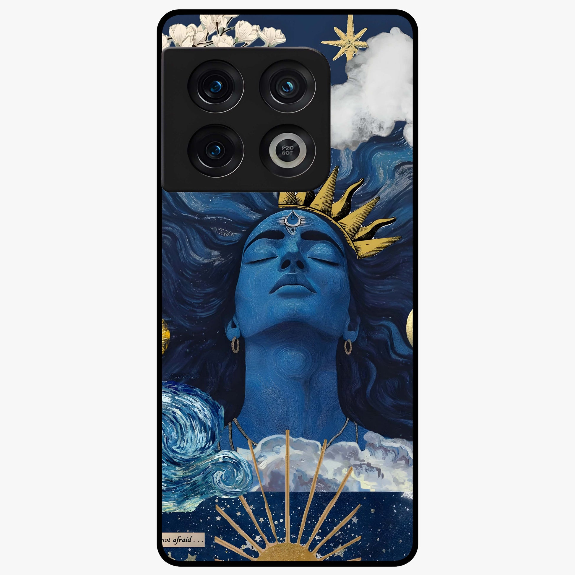 Aesthetic Lord Shiva Glass Case showing flat back view with divine Shiva artwork and glossy glass finish.