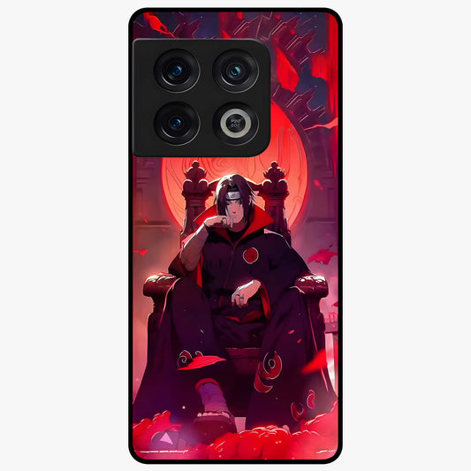 Blood Moon Sovereign Glass Case showing flat back view with mystical blood moon artwork and glossy glass finish.