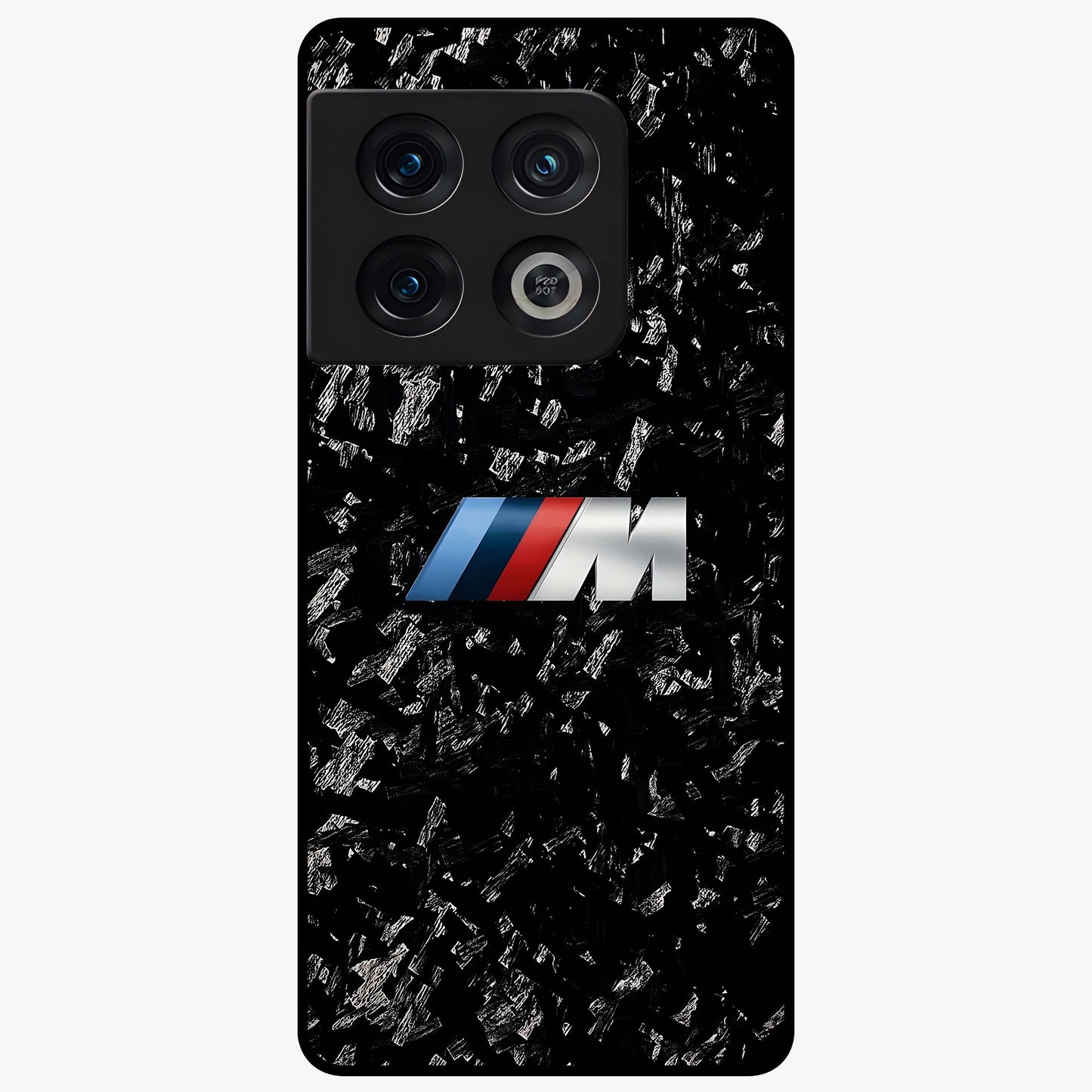 Carbon Speed Mark Glass Case showing flat back view with sporty carbon pattern artwork and glossy glass finish.