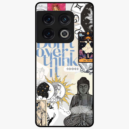 Ethereal Thoughts Glass Case showing flat back view with dreamy artistic artwork and glossy glass finish.