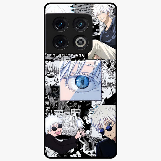 Infinity Sorcerer Chaos Glass Case showing flat back view with mystical sorcerer themed artwork and glossy glass finish.