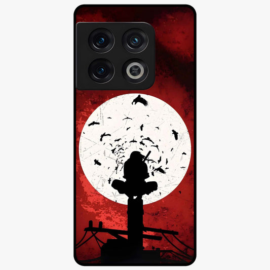 Itachi Limited Edition Naruto Anime Glass Case showing flat back view with iconic anime character artwork and glossy glass finish.