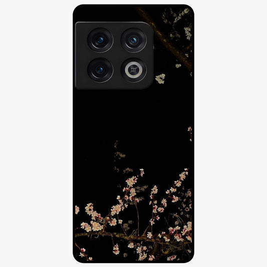 Petal Moon Light With Custom Name Glass Case showing flat back view with floral moonlight artwork and personalized name design.