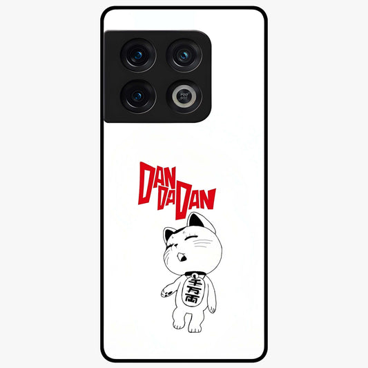 Playful Spirit Charm Glass Case showing flat back view with cheerful charm themed artwork and glossy glass finish.