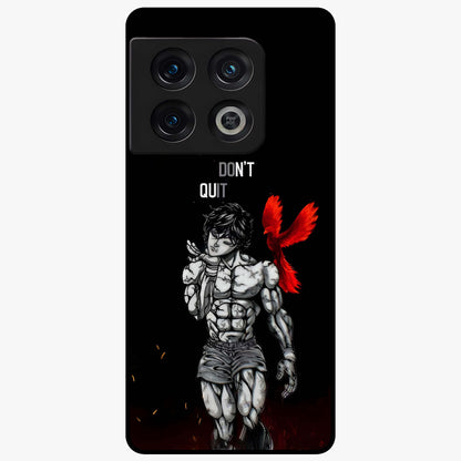 Rise Beyond Limits Glass Case showing flat back view with motivational typography artwork and glossy glass finish.