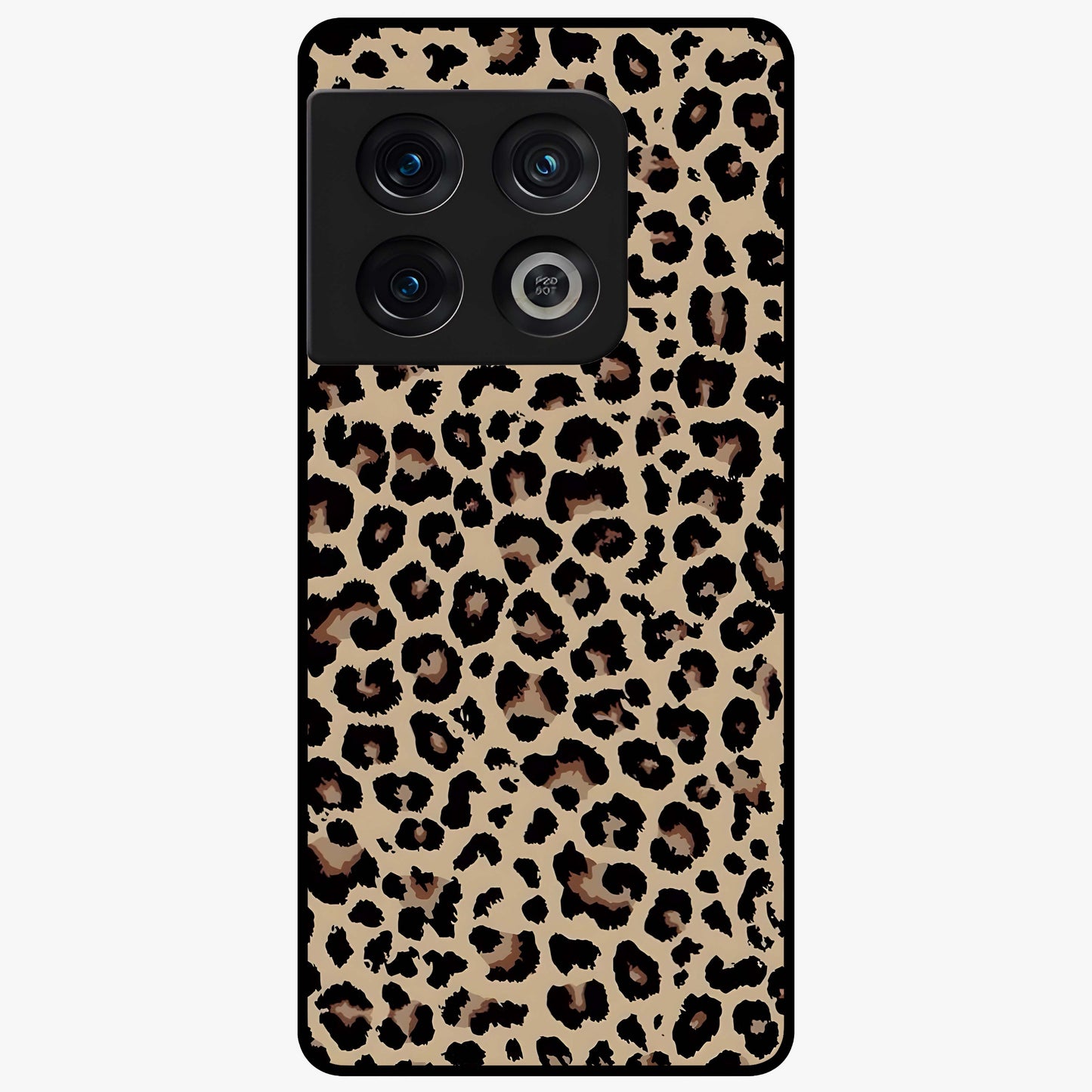 Savage Chic Pattern Glass Case showing flat back view with stylish patterned artwork and glossy glass finish.
