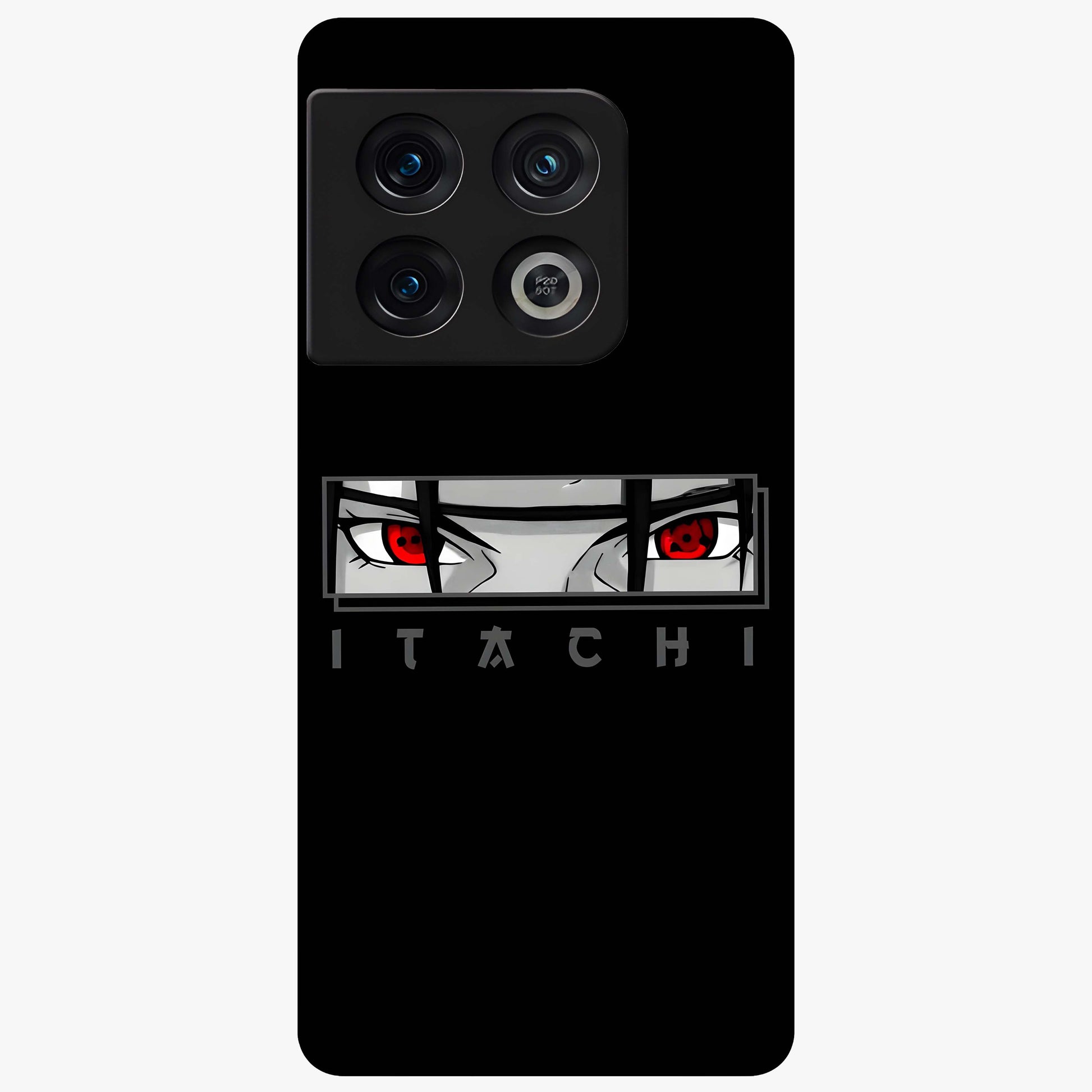 Scarlet Gaze Dominance Glass Case showing flat back view with striking red themed artwork and glossy glass finish.