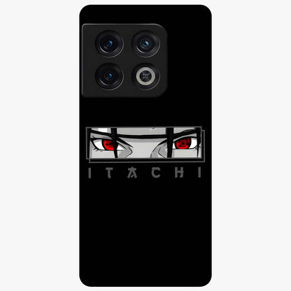 Scarlet Gaze Dominance Glass Case showing flat back view with striking red themed artwork and glossy glass finish.