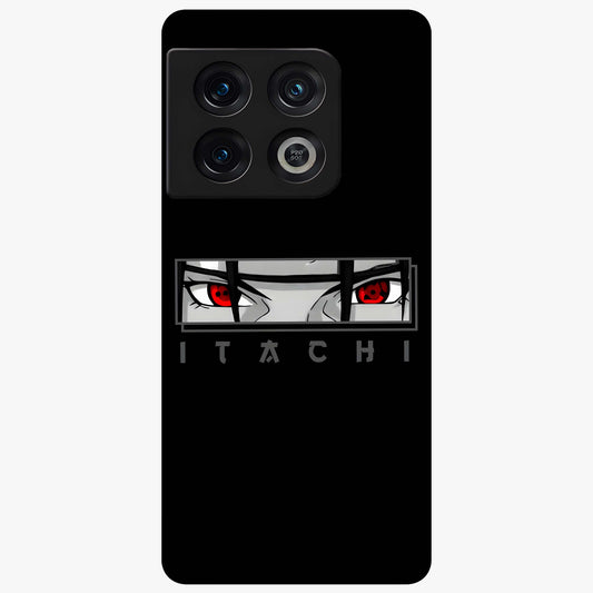 Scarlet Gaze Dominance Glass Case showing flat back view with striking red themed artwork and glossy glass finish.