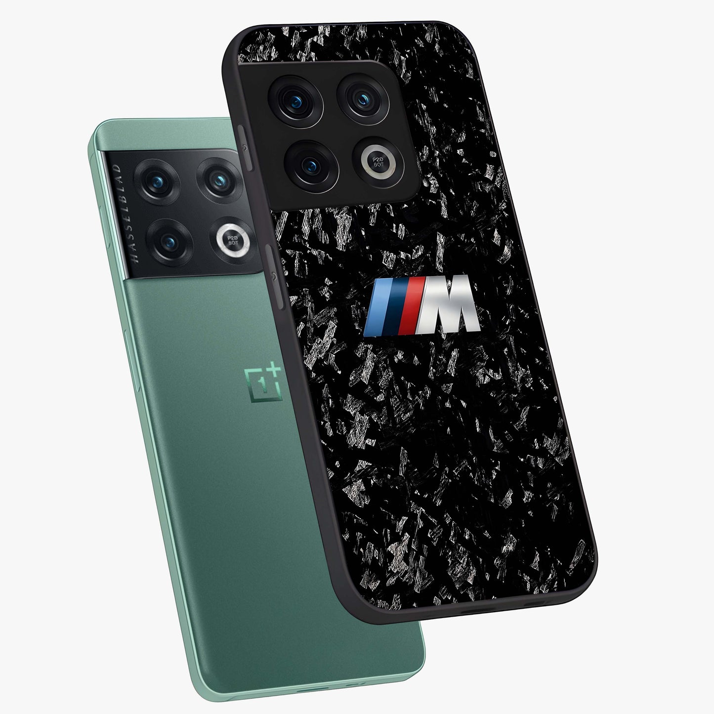 Carbon Speed Mark Glass Case displayed in angled mockup highlighting racing inspired carbon design and sleek aesthetic style.