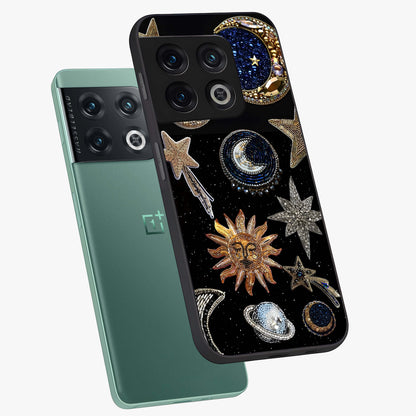 Celestial Gem Constellations Glass Case displayed in angled mockup highlighting gemstone inspired constellation design.