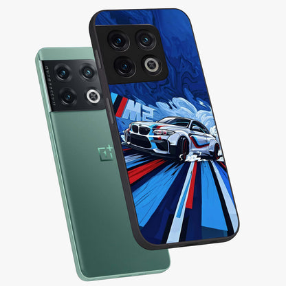 Drift Power Rush Glass Case displayed in angled mockup highlighting powerful drift car design with sporty aesthetic style.