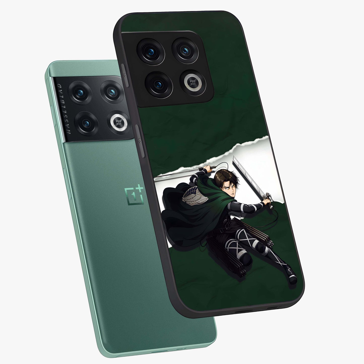 Emerald War Vanguard Glass Case displayed in angled mockup highlighting intense battle inspired design with emerald tone aesthetic.