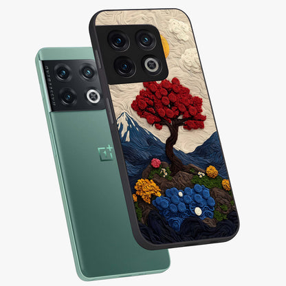 Eternal Nature Tapestry Glass Case displayed in angled mockup highlighting detailed botanical pattern with artistic aesthetic.