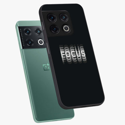 Focused Blade Discipline Glass Case displayed in angled mockup highlighting clean minimal text artwork with modern aesthetic style.
