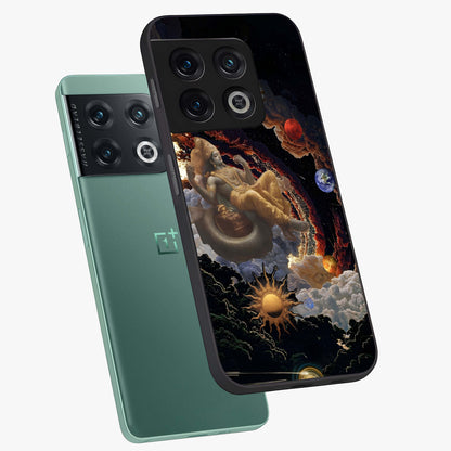 Galactic Divine God Glass Case displayed in angled mockup highlighting powerful celestial deity illustration with galactic aesthetic.