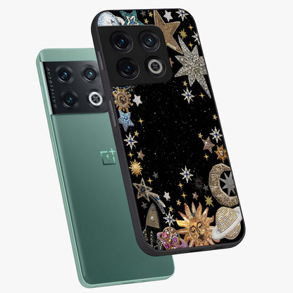 Galactic Jewel Stars Glass Case displayed in angled mockup highlighting shining celestial star design with cosmic aesthetic style.
