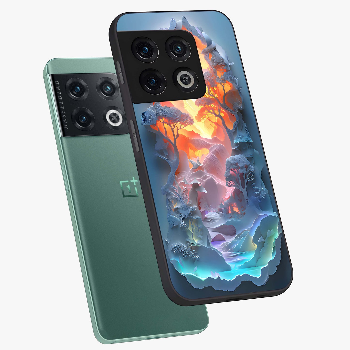 Glow Forest Portal Glass Case displayed in angled mockup highlighting mystical forest design with magical glowing aesthetic.
