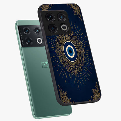 Golden Celestial Charm Glass Case displayed in angled mockup highlighting sparkling cosmic charm design with celestial aesthetic.