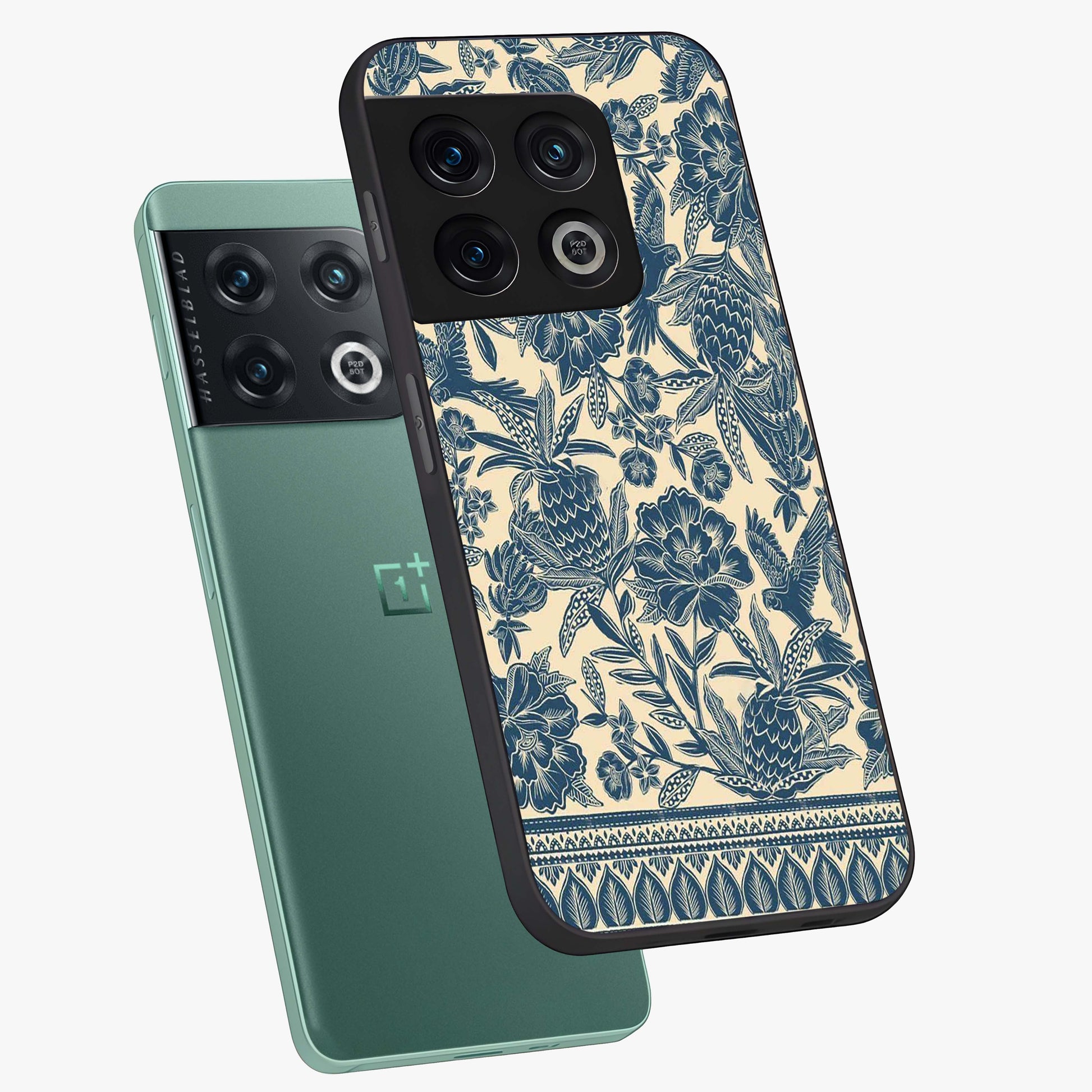 Heirloom Wild Bloom Glass Case displayed in angled mockup highlighting botanical bloom design with classic aesthetic style.