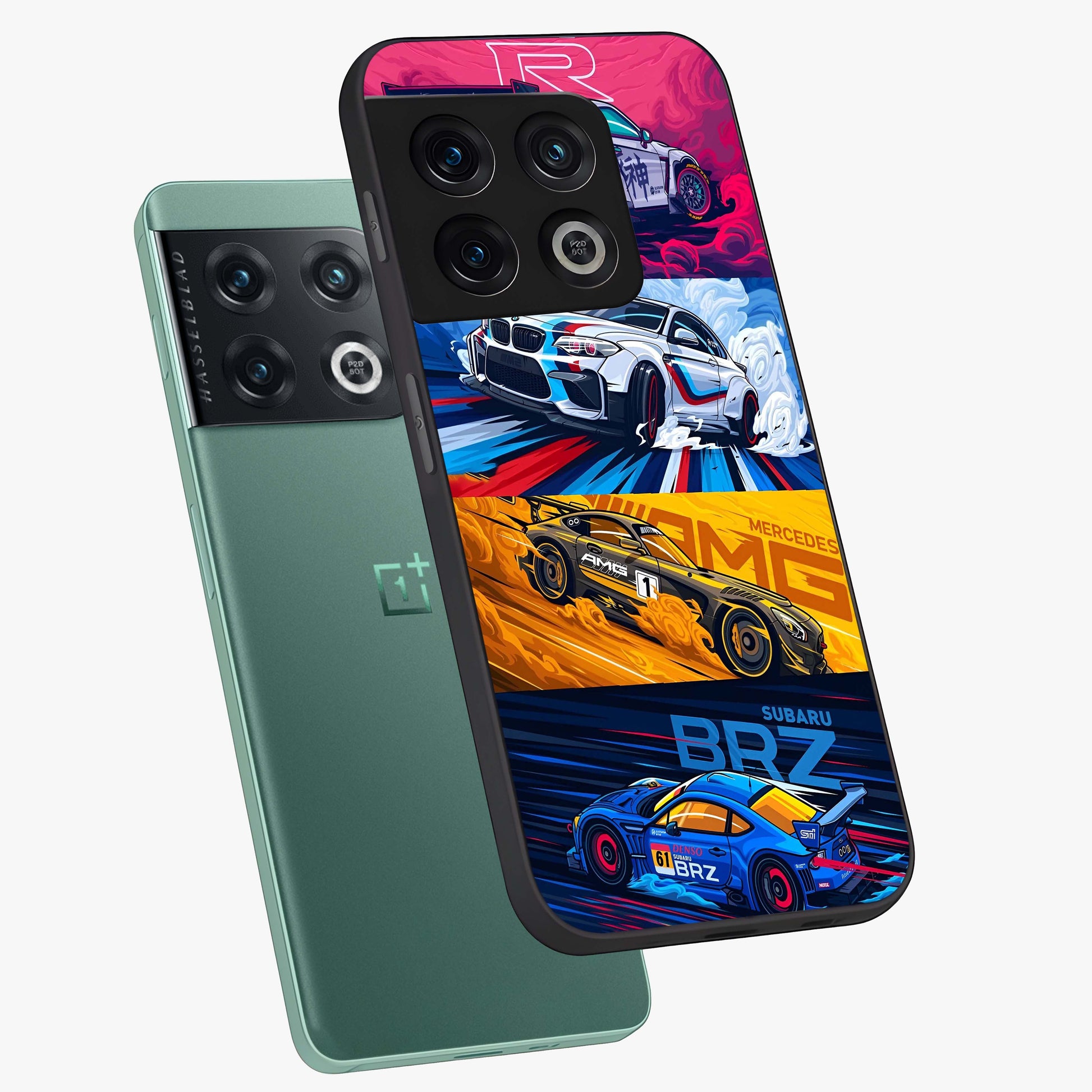 JDM Sports Car Glass Case displayed in angled mockup highlighting sleek Japanese racing car design with automotive aesthetic.