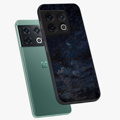 Lunar Veil Silence Glass Case displayed in angled mockup highlighting soft lunar design with peaceful celestial aesthetic.