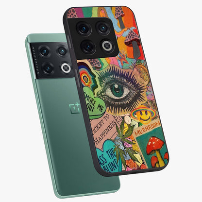 Mystic Eye Wonderland Glass Case displayed in angled mockup highlighting magical eye illustration with dreamy aesthetic.