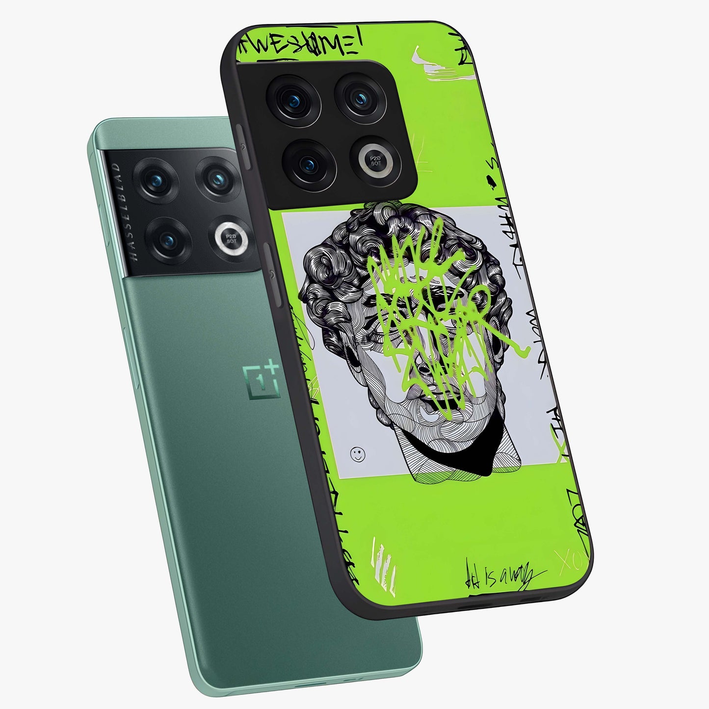 Neo Graffiti Rebellion Glass Case displayed in angled mockup highlighting urban street art design with rebellious aesthetic.