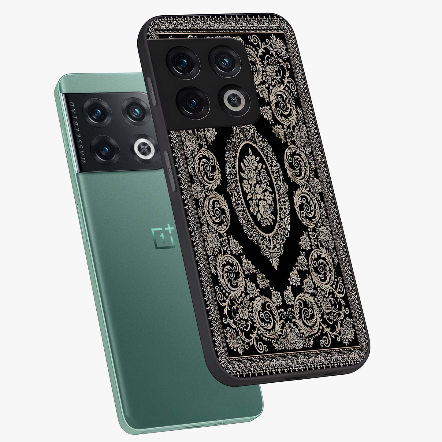 Noir Bloom Elegance Glass Case displayed in angled mockup highlighting refined flower design with stylish noir aesthetic.