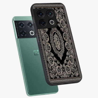 Noir Bloom Elegance Glass Case displayed in angled mockup highlighting refined flower design with stylish noir aesthetic.