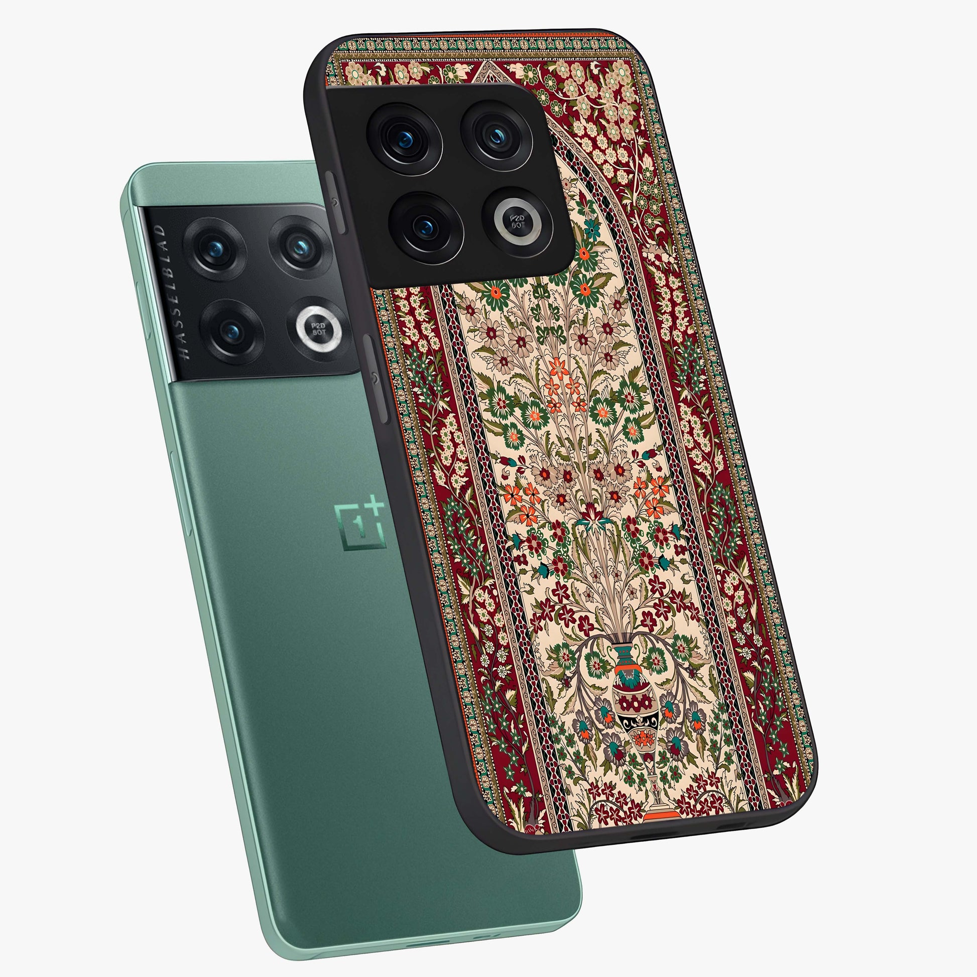 Persian Inspired Glass Case displayed in angled mockup highlighting intricate traditional design with elegant cultural aesthetic.