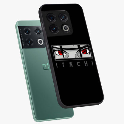 Scarlet Gaze Dominance Glass Case displayed in angled mockup highlighting intense visual design with bold scarlet aesthetic.